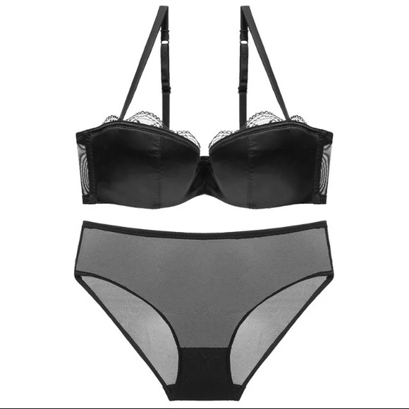 Balconette Bra and See Through panties set - Picture 14 of 15